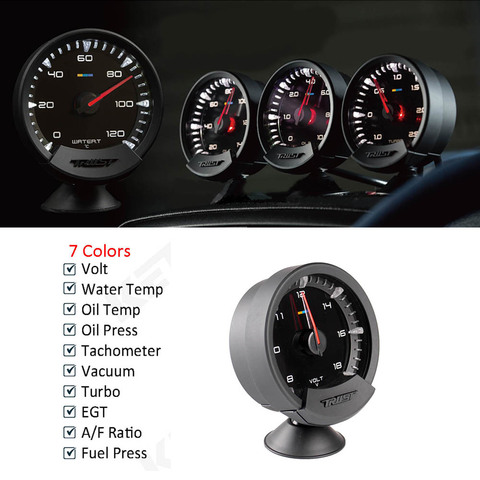 GReddi Sirius Meter Series Trust 74mm 7 colors Water temp Oil Temp Oil Press Turbo Boost Auto Gauge Meter With Sensors ► Photo 1/6