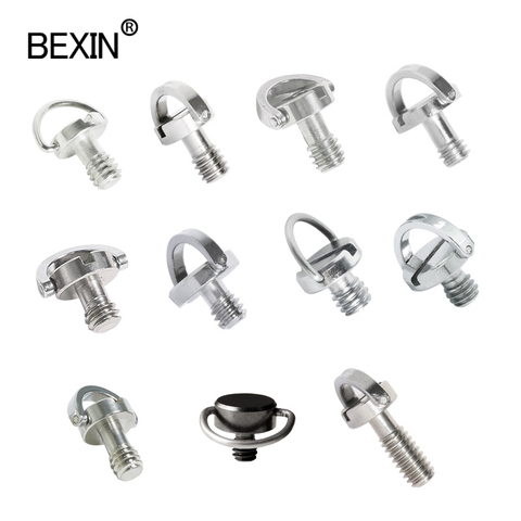 1/4 Quick release screw set Folding D-Ring screw set for SLR camera photography tripod monopod quick release plate ► Photo 1/6