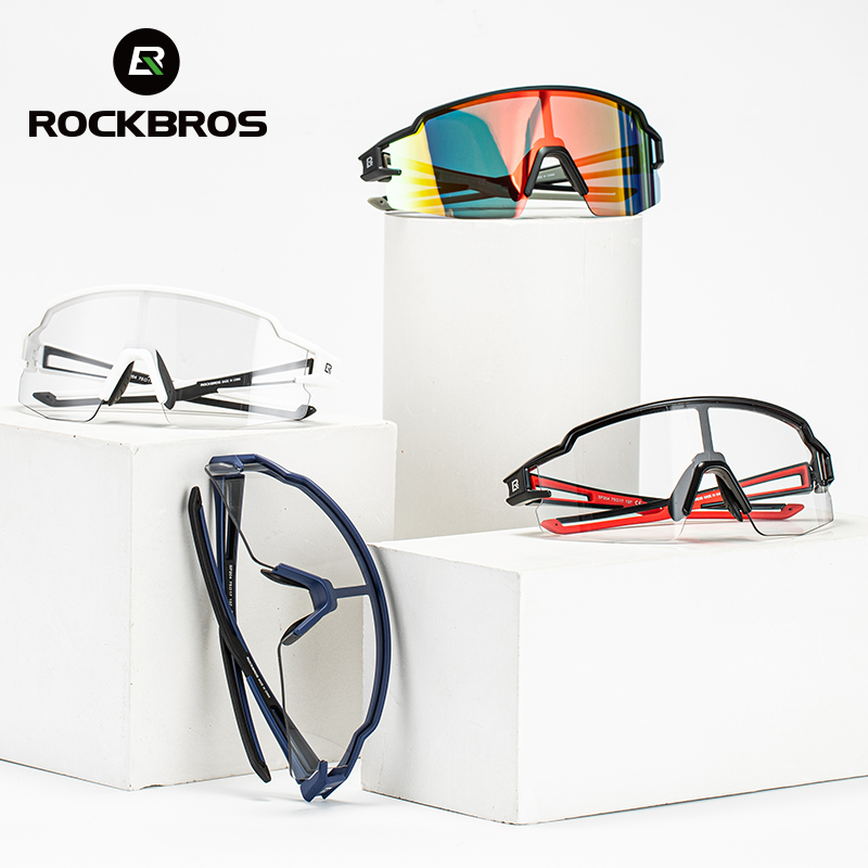 RockBros Photochromic Cycling Polarized Sunglasses Built-in Myopia Frame Sports 