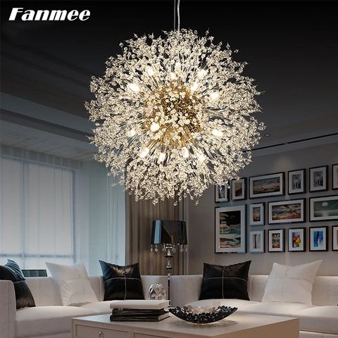 Dandelion Crystal Chandelier Light LED G9 Nordic Cristal Bursts Globe Pendant Hanging Lamp Art Deco for Living Room Bedroom Home ► Photo 1/6