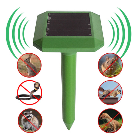 Solar Powered Rodent Repellent Ultrasonic Sonic Mouse Mole Insect Pest LED Light Repeller For Outdoor Lamp Garden ► Photo 1/6