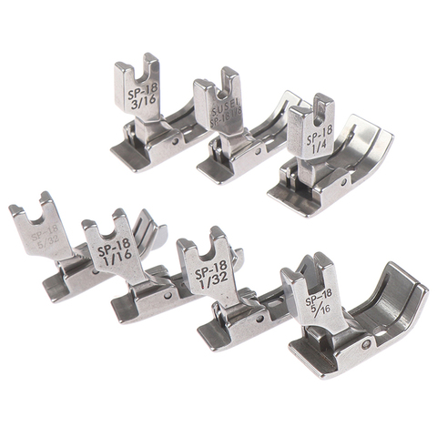 1PC 1/4 1/8 3/8 1/16 3/16 5/16 1/32 Metal Presser Foot SP-18 Industrial Sewing Machine Flat Car Moving Edge Single Needle Flat ► Photo 1/6