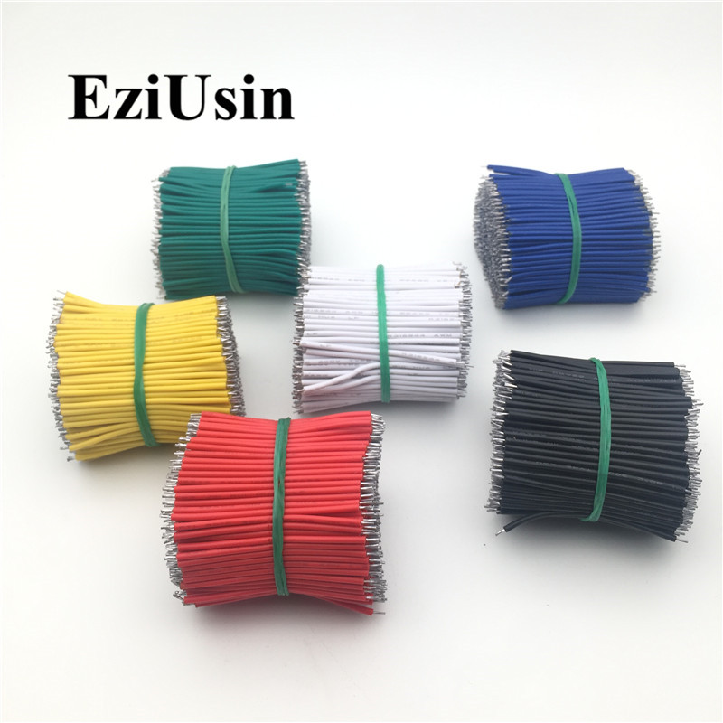 100PCS/LOT Tin-Plated Breadboard PCB Solder Cable 24AWG 8cm Fly
