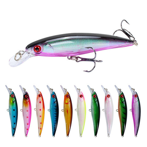 1Pcs Floating Laser Minnow Fishing Lure 11cm/13.5g Crankbait Aritificial Hard Bait Bass Wobblers Carp Fishing Tackle Pesca ► Photo 1/6