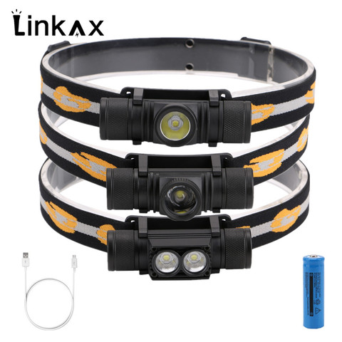 New CREE XM L2 LED Headlight Mini Head light USB White Light Head Lamp Flashlight 18650 Battery Headlamp For Camping Hunting ► Photo 1/6