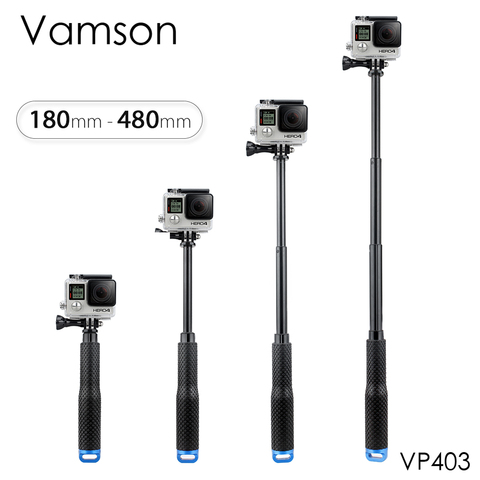 Vamson for GoPro Hero 7 6 5 Aluminum Extendable Pole Selfie Stick Monopod Tripod Mount for DJI OSMO Action for Xiaomi Yi VP403 ► Photo 1/1