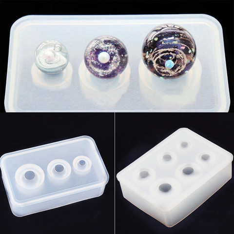 SNASAN Silicone Mold for jewelry making ball beads 9mm-25mm epoxy Resin Silicone Mould diy handmade Craft charms ► Photo 1/6