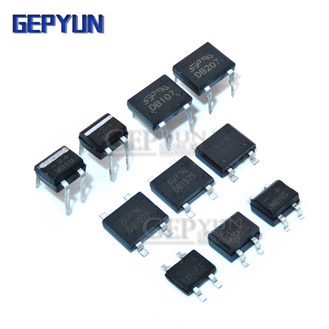 20PCS MB6F MB6S MB10S MB6M DB107S DB157S DB207S DB107 DB207 Rectifier Bridge SOP DIP Bridge Stack 0.5A 1A 600V 1000V Gepyun ► Photo 1/1