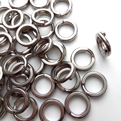 100Pcs Fishing Rings Stainless Steel Split Rings Fishing Tackle Strengthen Solid Ring Lure Connecting Ring Fish Accessories ring ► Photo 1/6