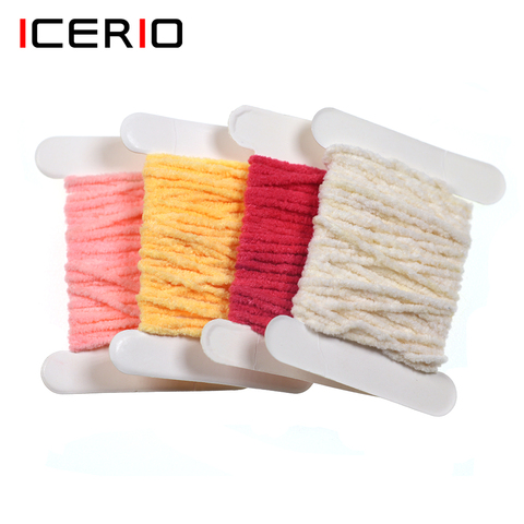 ICERIO 2card*2M Ultra Chenille Nymphs Pupas Streamers Wet Flies Tying Material Vernille for San Juan Worms ► Photo 1/6