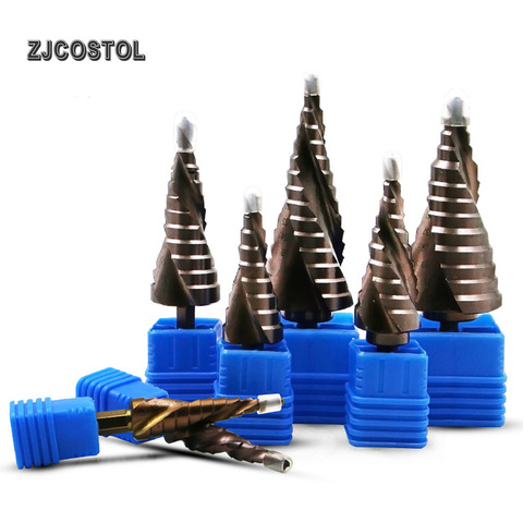 ZJCOSTOL HSS-CO M35 Step Drill Bit Cobalt Hexagonal Shank Spiral Groove  Metal Cone Step Drill Bit Saw Hole Cutter Furadeira ► Photo 1/6