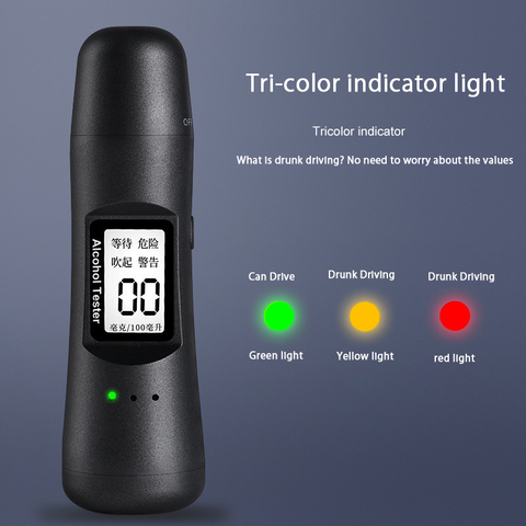 2022 newest breath alcohol tester professional Breathalyzer With LCD Screen Digital Alcohol Detector Powered By USB Charger ► Photo 1/6