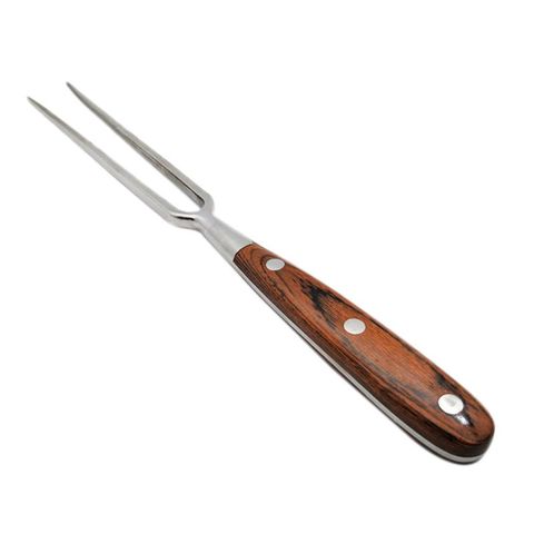 Portable Outdoor Barbecue Tool Wooden Handle Barbecue Fork Food Fork Meat Fork B85C ► Photo 1/6