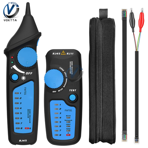 FWT81 Network Cable Tester RJ45 RJ11 Wire Tracker Telephone Line Tester LAN Network Cable Collation Electric Line Finder Tester ► Photo 1/6