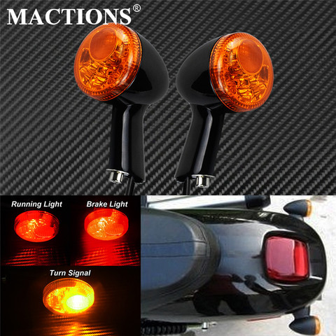 Motorcycle Rear Turn Signal Indicator LED Amber Light Brake Running Light Fits For Harley Sportster XL883 XL1200 1994-2016 ► Photo 1/6