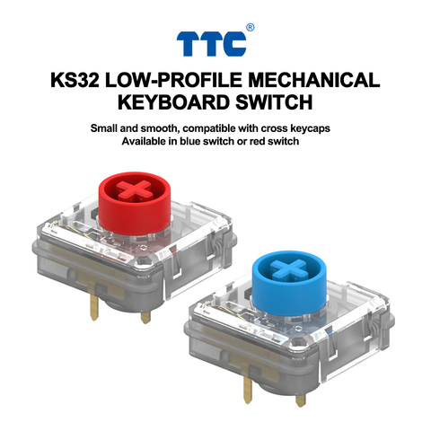 TTC KS32 Low Profile Switches for Mechanical Keyboard Click Linear Blue Red Axis 45g 3 Pins Gaming PC ► Photo 1/6