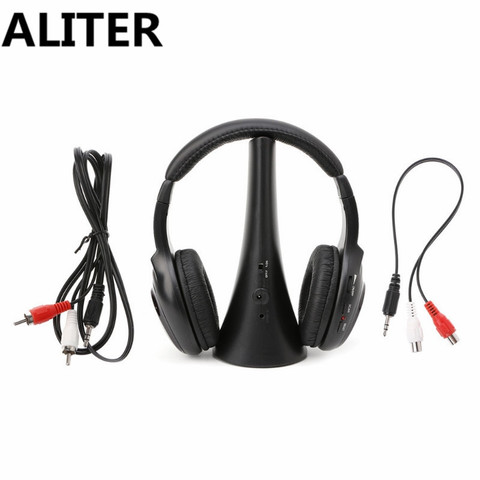 ALITER Multifunction Wireless Stereo Headphone Transmitter FM Radio Headset For TV DVD MP3 PC ► Photo 1/6