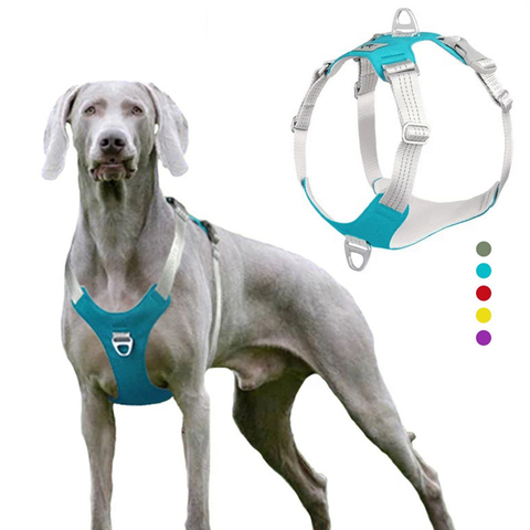 Pet Dog Harness Training Reflective Dog Chest Vest For Small Medium Big Strong Dogs Adjustable Outdoor Protective Dog Harness ► Photo 1/6