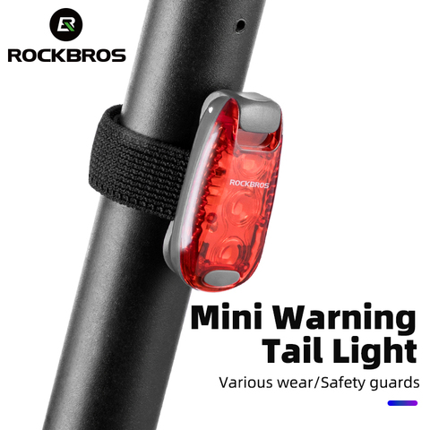 ROCKBROS Bike Tail Light Mini MTB Road Bike Light Warning Helmet Light Rear Bag light Portable Running Light Bicycle Accessories ► Photo 1/6