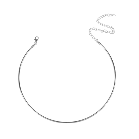 Thin Metal Choker Necklace Bib Neck Collar Hoop Circle Open Cuff Necklaces Women Men Punk Jewelry Gift ► Photo 1/6