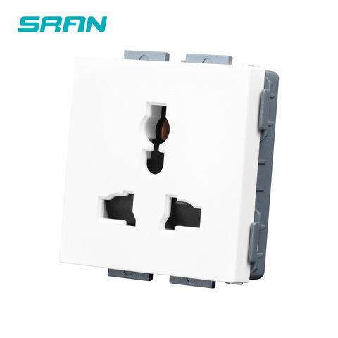 SRAN 52*52 Universal 3pin socket function module accessories suitable for 86*86 panels ► Photo 1/3