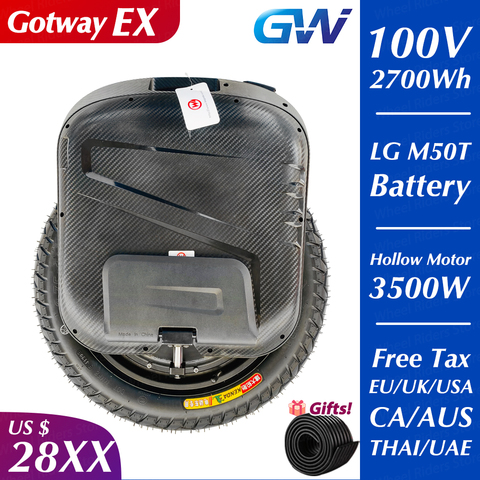 Begode Gotway EX EX.N Electric Unicycle 100V 2700Wh 3500W one wheel monowheel balance air suspension monowheel ► Photo 1/6