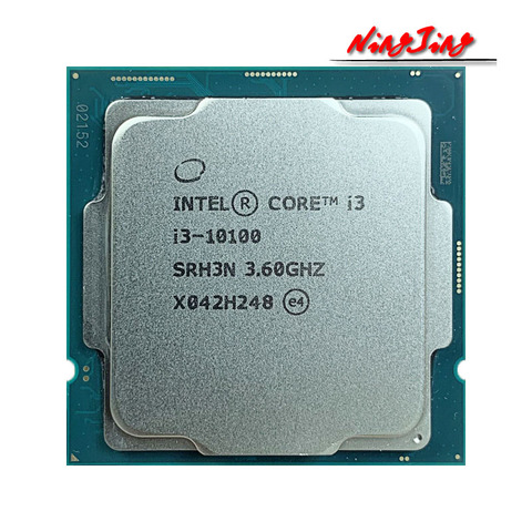 Intel Core i3-10100 i3 10100 3.6 GHz 4-core 8-thread CPU processor L2 = 1M L3 = 6m 65W LGA 1200 ► Photo 1/1