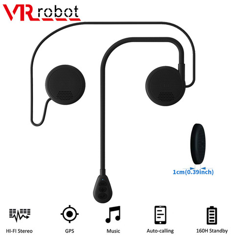 VR robot Moto Helmet Headset Bluetooth 5.0 Ultra-thin Motorcycle Earphones Wireless Speaker Headphone Handsfree Call Music Play ► Photo 1/6