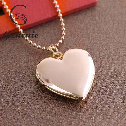 1 Pc Heart Shaped Friend Photo Picture Frame Locket Pendant for Necklace Romantic Fashion Jewelry Nice Gift ► Photo 1/6