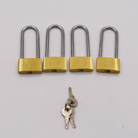 4pcs 30/40/50/60mm Long Padlocks Open By Same Keys Copper Locks Padlock For Drawer Luggage Case Box Hardware ► Photo 1/5