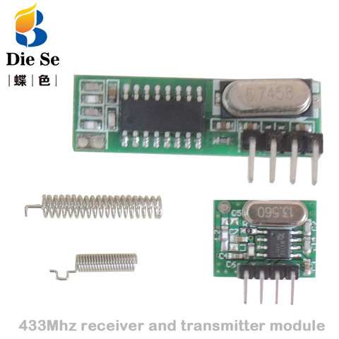 433 Mhz Superheterodyne RF Receiver Module and Transmitter Module with antenna For DIY kit 433Mhz Remote controls ► Photo 1/6