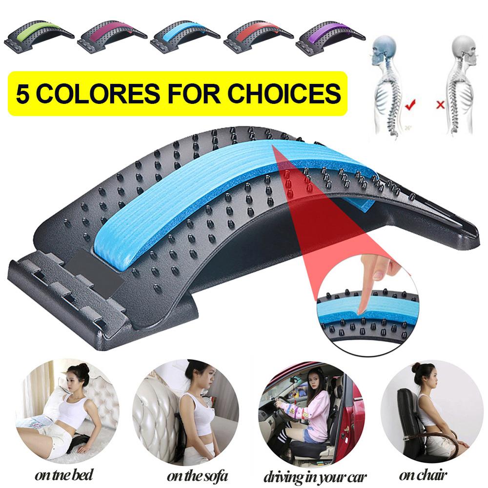 Back Stretching Device Back Stretcher Support Spinal Chiropractic Lumbar  Relief Muscle Pain Relief for Fitness Massage Equipment - AliExpress