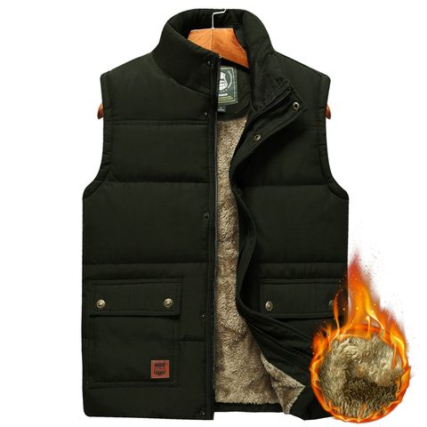 Men's Large Size Clothing Winter Vest Jackets Sleeveless Coat 2022 Fur Fashion Big Size 8xl Male Warm Waistcoat Fleece Vest Men ► Photo 1/6