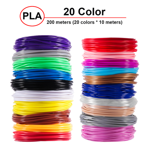 Plastic for 3d Pen 20 Colors 5 meter 10 Meter PLA 1.75mm 3D Printer Filament Printing Materials Extruder Accessories Parts ► Photo 1/6