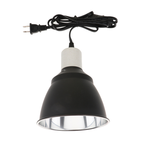 NEW E27 Reptile Light Dome Fixture - UV Bulb Reflector Lamp Holder -Terrarium Bracket 110-120V US Plug ► Photo 1/6