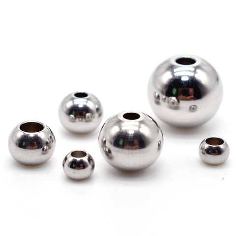 40pcs Stainless Steel Spacer Beads Ball 3 4 5 6 8 10 12 MM Round Loose Beads Bracelet Necklace Jewelry Making DIY Accessories ► Photo 1/5