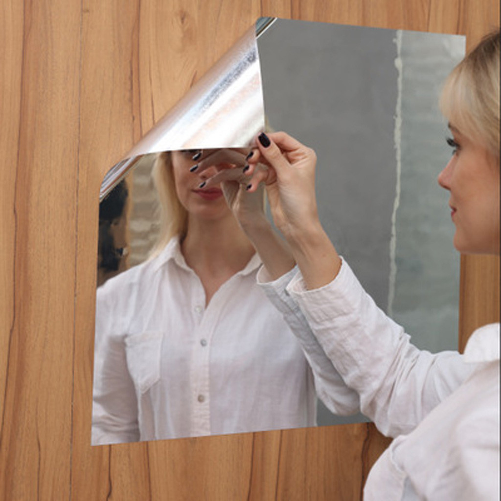 60x100cm Silver Reflective Solar Self-adhesive Film Decorative Mirror Foil  Waterproof Self Adhesive Mylar Mirrored Contact Paper - AliExpress