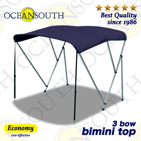 Economy 3 Bow Bimini 1.3m-1.9m 25mm Aluminum Tube Canopy Oceansouth Boat-Cover Poles StorageSock Marine Yacht Boat Accessories ► Photo 1/6