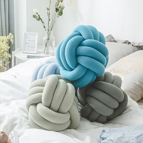 REGINA DIY Knot Pillow Ball Creative Oversize Bedroom Decoration Pet Toy Cute Soft Living Room Decorative Sofa Cushion Pillows ► Photo 1/6