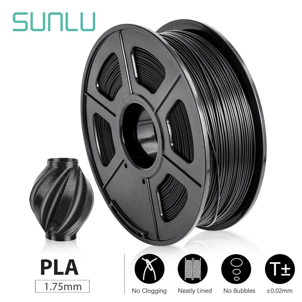 Spool 3D Printing Materials for 3D Printers Black 2.2 LBS 1KG Creality Official Ender 3D Printer Filament 1.75mm PLA Filament