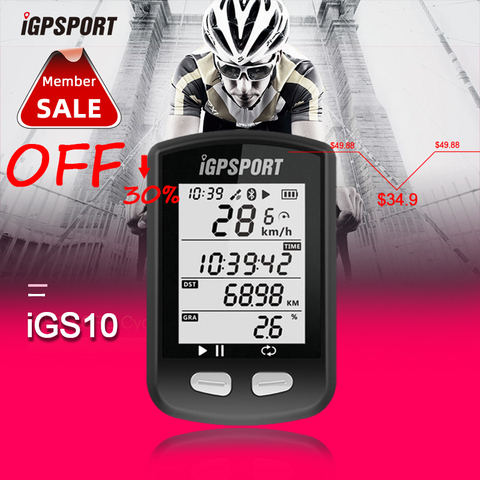 iGPSPORT iGS10 GPS Enabled Bike bicycle computer speedometer iGS20E IGS50E iGS618 igpsport 10 GPS Road / MTB computer ► Photo 1/6