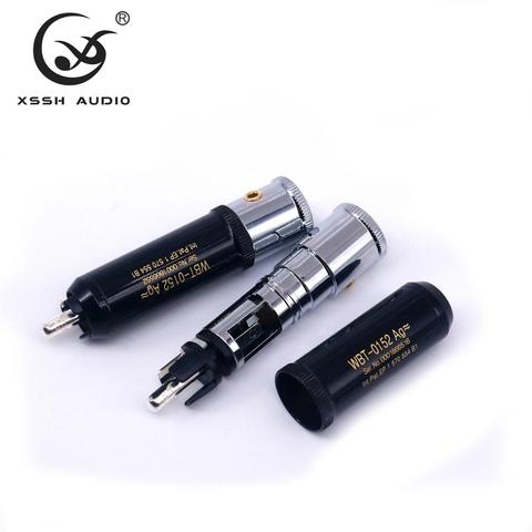 4pcs 8pcs RCA 0152AG XSSH Audio YIVO Hi-End HIFI DIY Silver Plated Male Audio RCA plug Plugs Connector Jack for Audio Cable Cord ► Photo 1/6