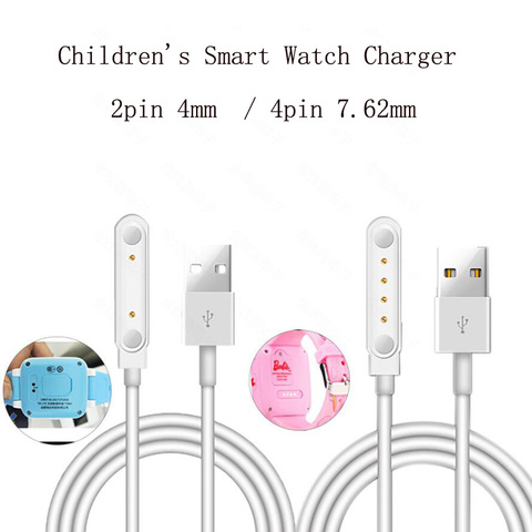 4mm/7.62mm Spacing USB Children Smart Watch Charger 2pin/4pin Universal Wristband Bracelet Charging Cable  Charger Line ► Photo 1/6
