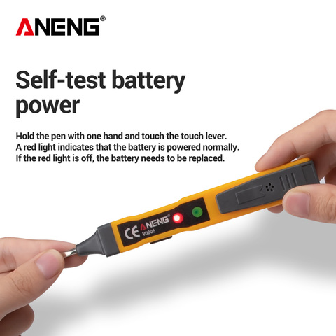 VD806 Continuity Voltage Detector Pen Non-contact Inductive AC/DC Voltage Meter Electric Compact Pen Voltage Battery Test Pencil ► Photo 1/6