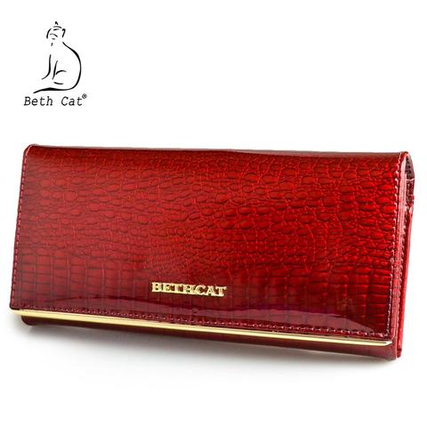Beth Cat Women Wallet and Purses Genuine Leather Female Coin Card Holder Purse Ladies Money Bags Alligator Cow Wallets ► Photo 1/6