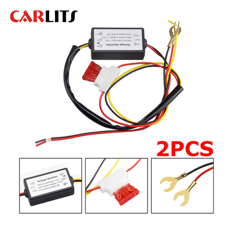 2PCS DRL Controller Auto Car LED Daytime Running Lights Controller Relay Harness Dimmer On/Off 12-18V Fog Light Controller ► Photo 1/6