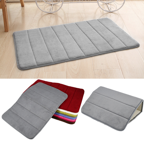 Water-absorbent Non-slip Mat Household Elastic Memory Foam Bathroom Shower Mat Soft Comfortable Foam Quick-drying Bath Carpet ► Photo 1/6