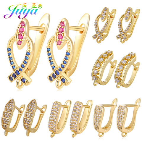 Juya DIY Gold/Silver Color Shvenzy Earwire Fixture Supplies Earring Hook Accessories For Needlework Charms Dangle Earring Making ► Photo 1/6
