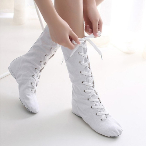 New Arrive Canvas Children Shoes Boy Girls Dance Shoes Jazz Shoes Professional Ballet Jazz Boots Kids Modern Jazz Dance Sneakers ► Photo 1/6