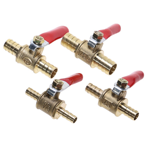6mm 8mm 10mm 12mm Hose Barb Inline Brass Water Oil Air Gas Fuel Line Shutoff Ball Valve Pipe Fittings ► Photo 1/6